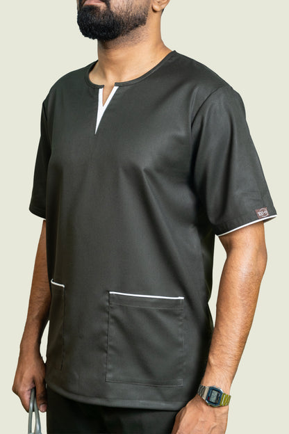 Men's Round Neck with Stylish V Pattern Neck